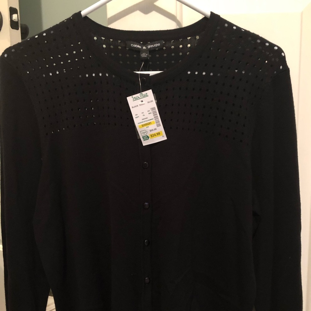 Black cardigan